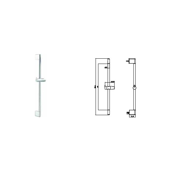 BOCCHI 650S AYARLANABİLİR SÜRGÜ 650MM KROM