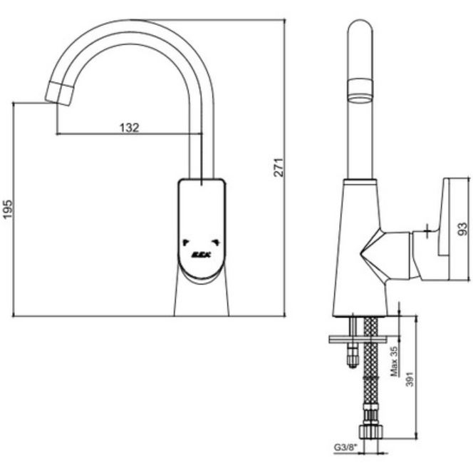 ECA DALİA KUĞU LAVABO BATARYASI