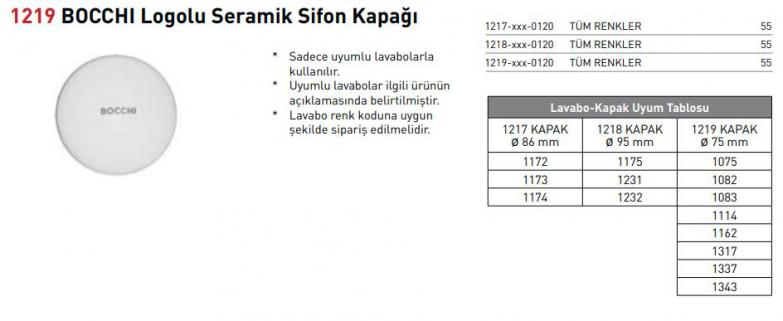 1219.011.0128 SİFON KAPAĞI MAT KAŞMİR